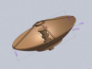 0.6m,0.9m,1.288m Ku-band Aluminum & Carbon Fiber VSAT Antenna Reflector