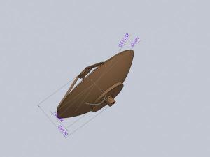  0.6m,0.9m,1.288m Ku-band Aluminum & Carbon Fiber VSAT Antenna Reflector 