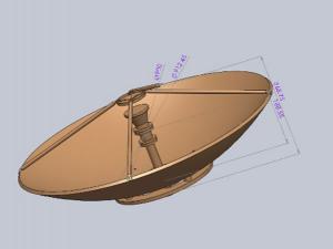 0.6m,0.9m,1.288m Ku-band Aluminum & Carbon Fiber VSAT Antenna Reflector 