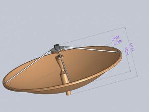  0.6m,0.9m,1.288m Ku-band Aluminum & Carbon Fiber VSAT Antenna Reflector 