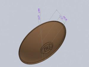  0.88m,1.0m Ku-band VSAT Antenna Reflector 