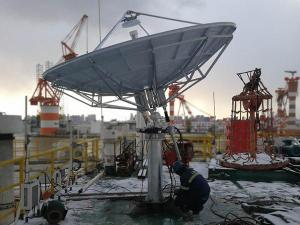  3.7m C-band, Ku-band, Ka-band RxTx Antenna (Turntable Mount) 