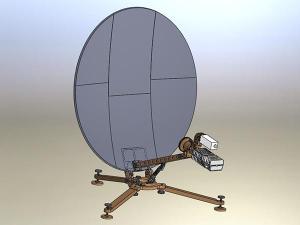 0.75m Ku-band Carbon Fiber Flyaway Antenna
