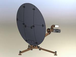  0.75m Ku-band Carbon Fiber Flyaway Antenna 
