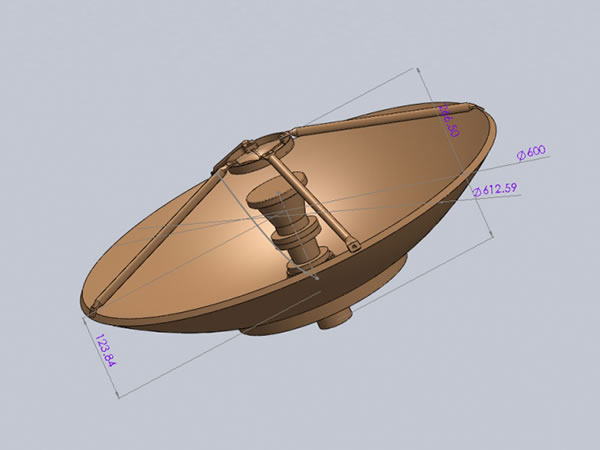  0.6m,0.9m,1.288m Ku-band Aluminum & Carbon Fiber VSAT Antenna Reflector 